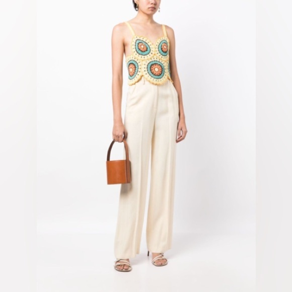 Ulla Johnson Handmade Collection - OLIVIA TIE-BACK CROCHET CROP TOP - Picture 2 of 12